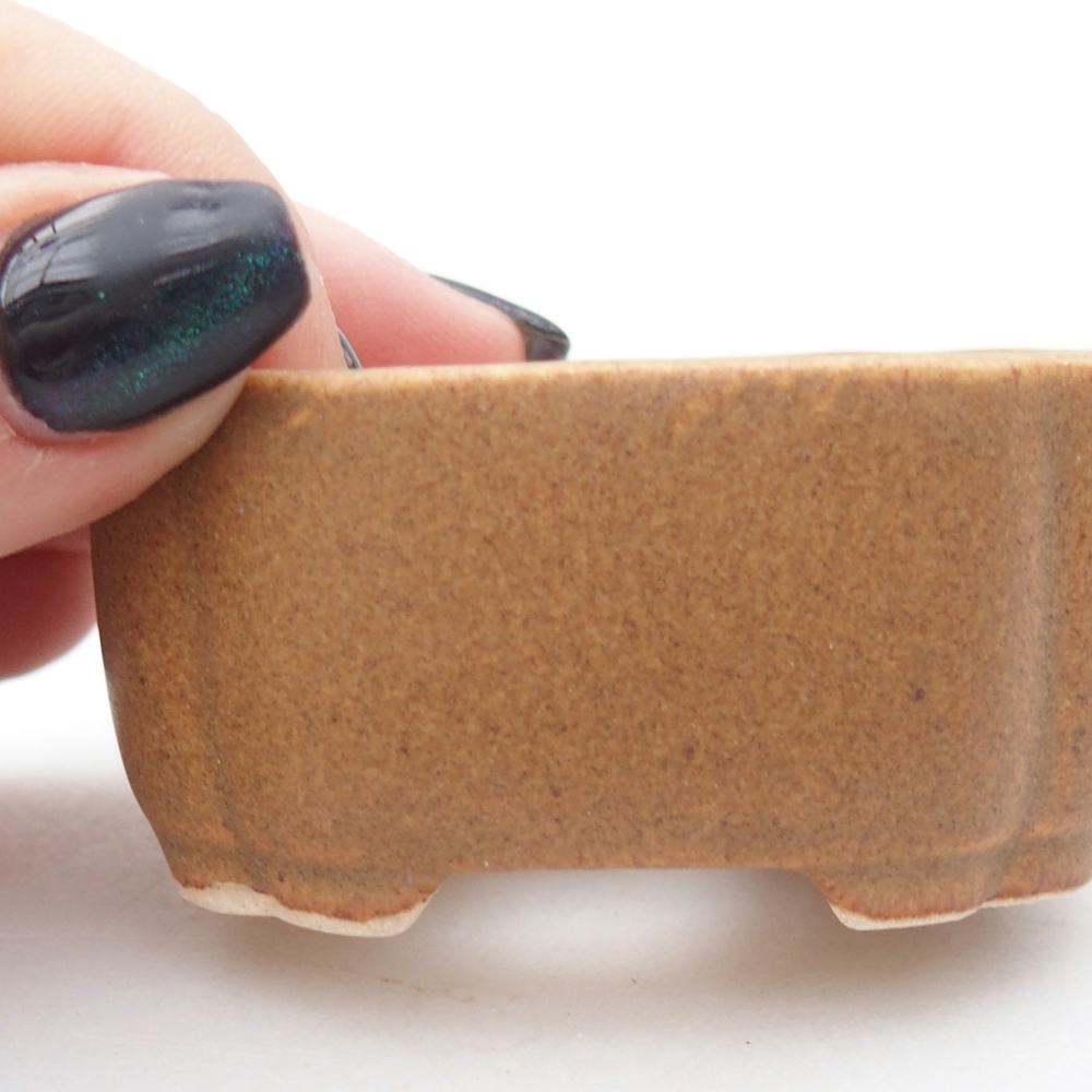 Mini bonsai miska 6 x 5 x 3 cm, barva hnědá