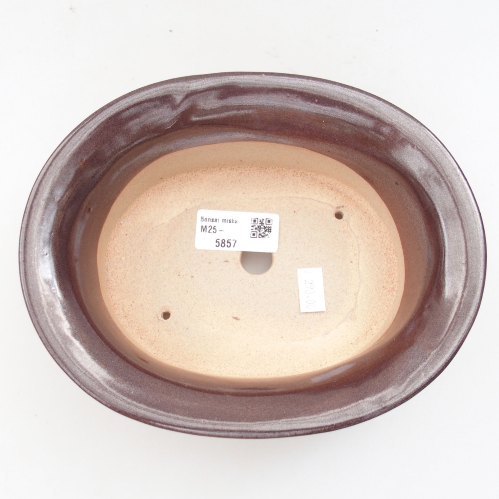 Keramická bonsai miska 19,5 x 16 x 6,5 cm, barva hnědá