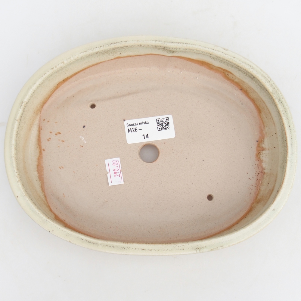 Keramická bonsai miska 22,5 x 17 x 4,5 cm, barva zelená