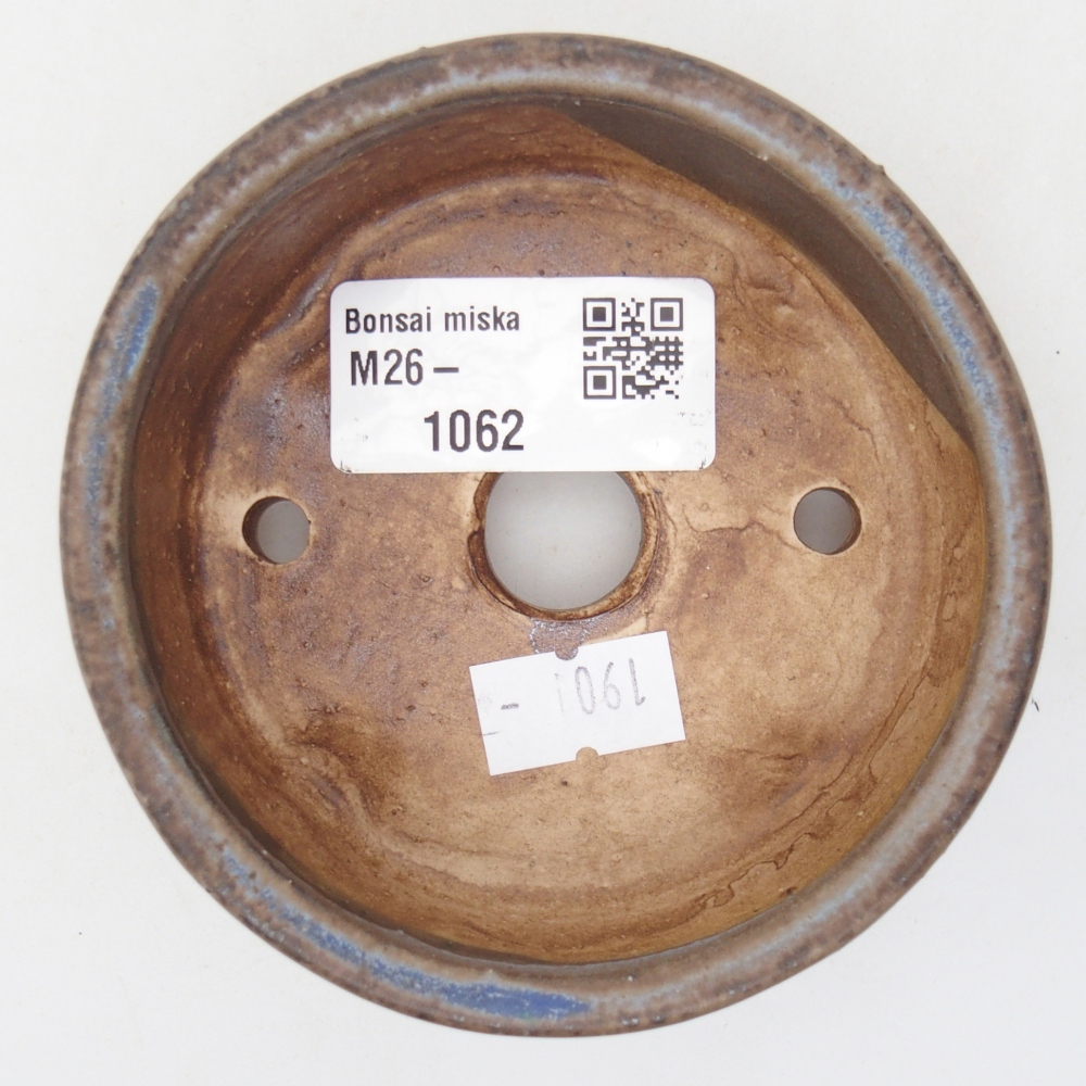 Keramická bonsai miska 9 x 9 x 3,5 cm, barva modrá