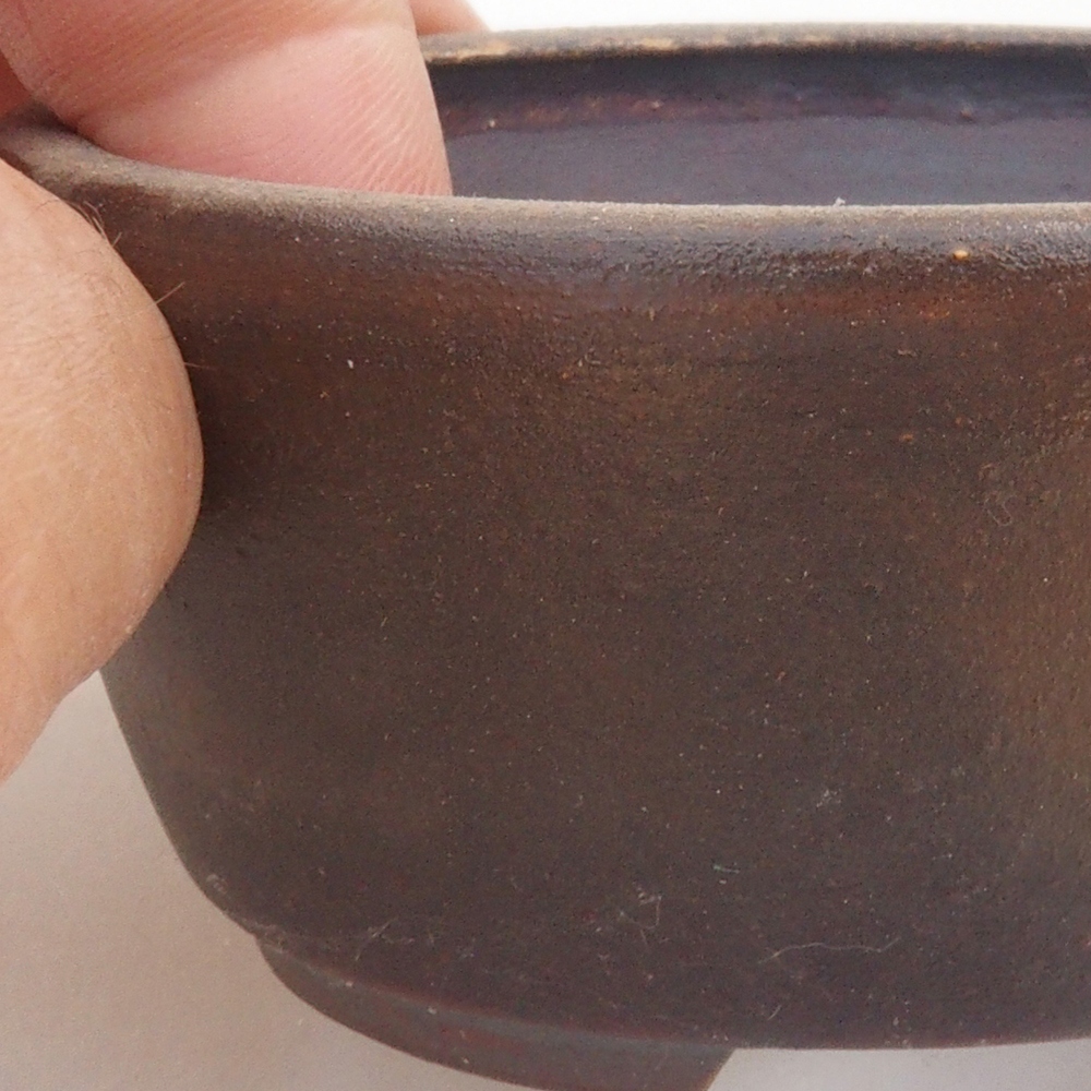 Keramická bonsai miska 10,5 x 9 x 4 cm, barva hnědá