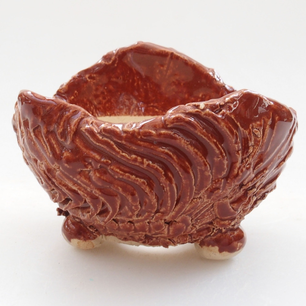 Keramická Skořápka  8 x 7 x 6 cm , barva hnědá