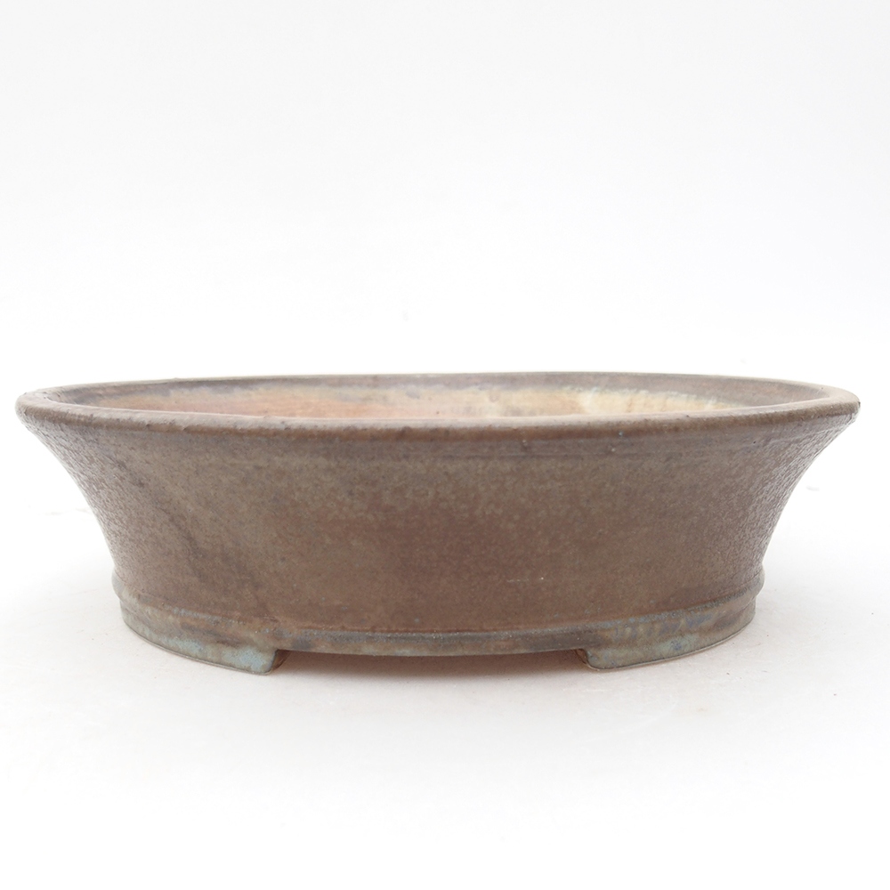 Keramická bonsai miska 18 x 16 x 4,5 cm, barva hnědá