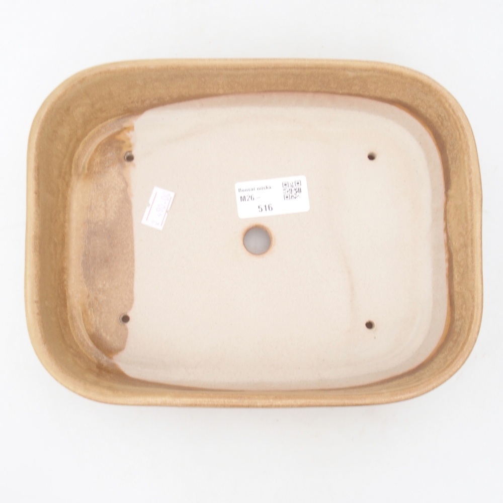 Keramická bonsai miska 22,5 x 17 x 6 cm, barva béžová