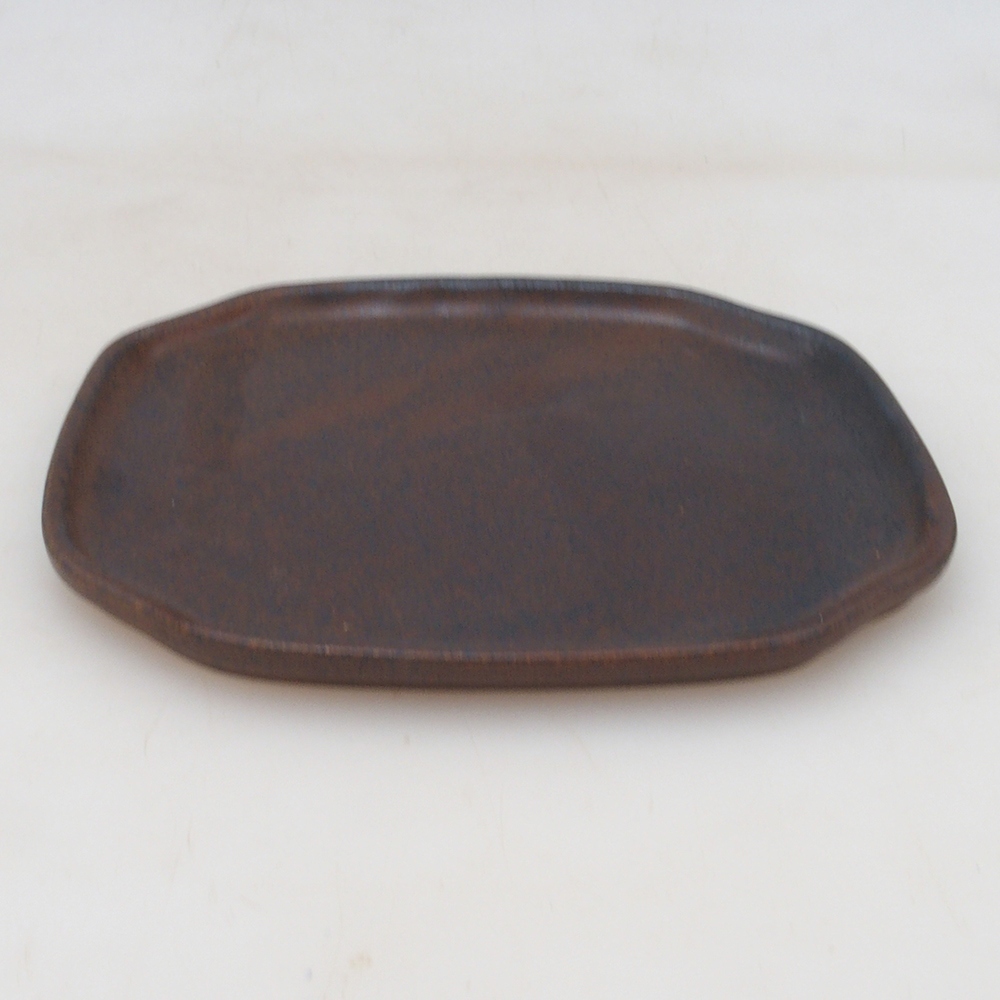 Keramická podmiska H31 - 15 x 13 x 1 cm - hnědá