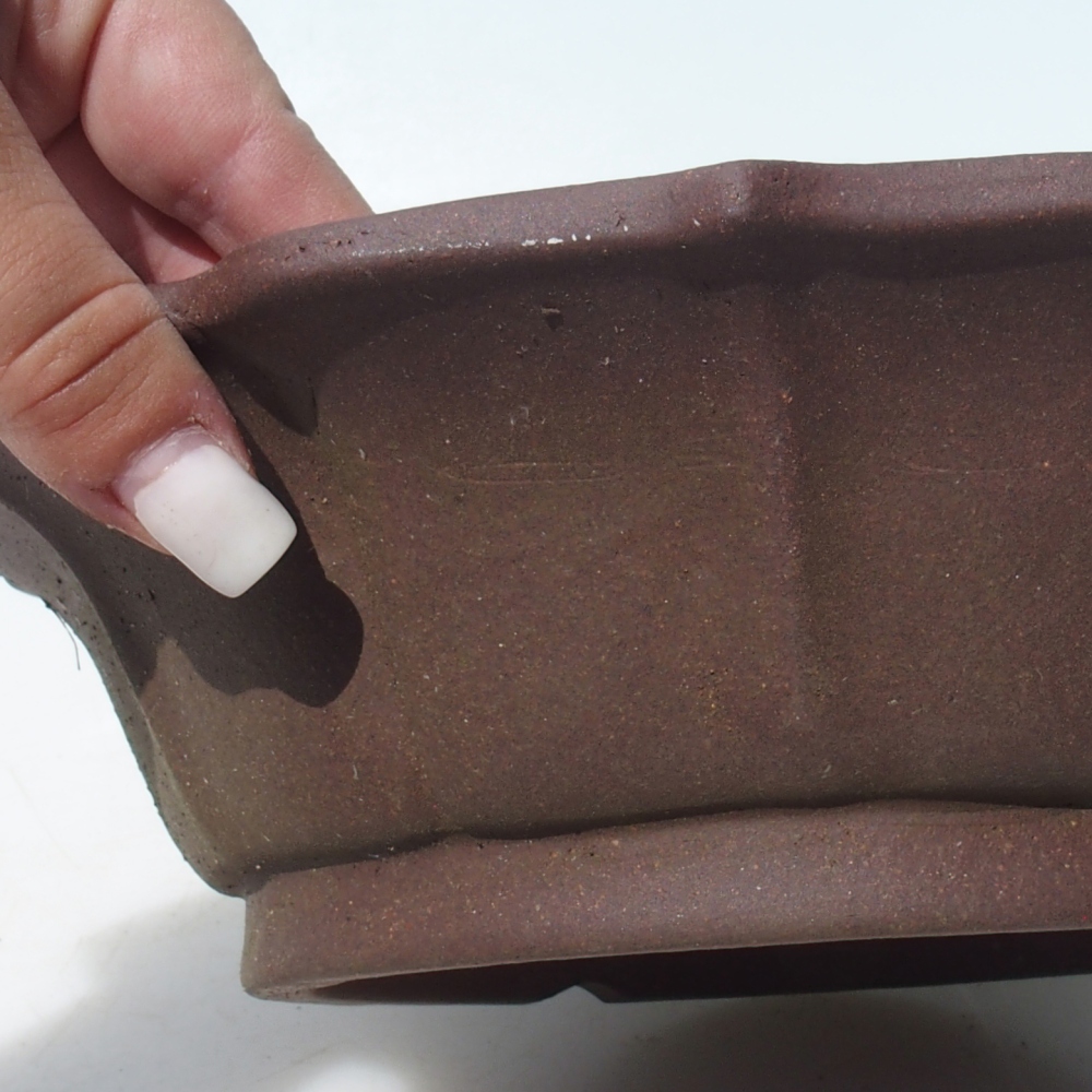 Bonsai miska 24 x 24 x 7 cm berva hnědá