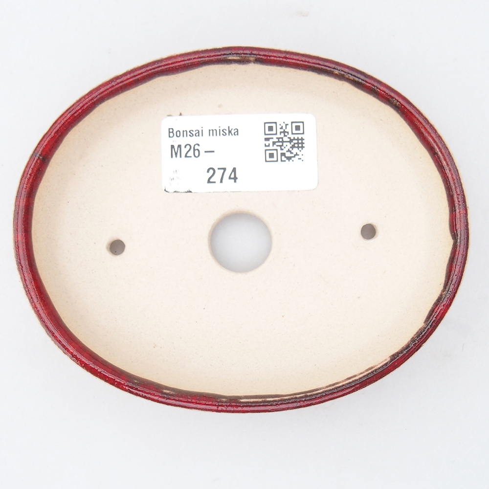 Mini bonsai miska 11 x 9 x 2 cm, barva oranžová