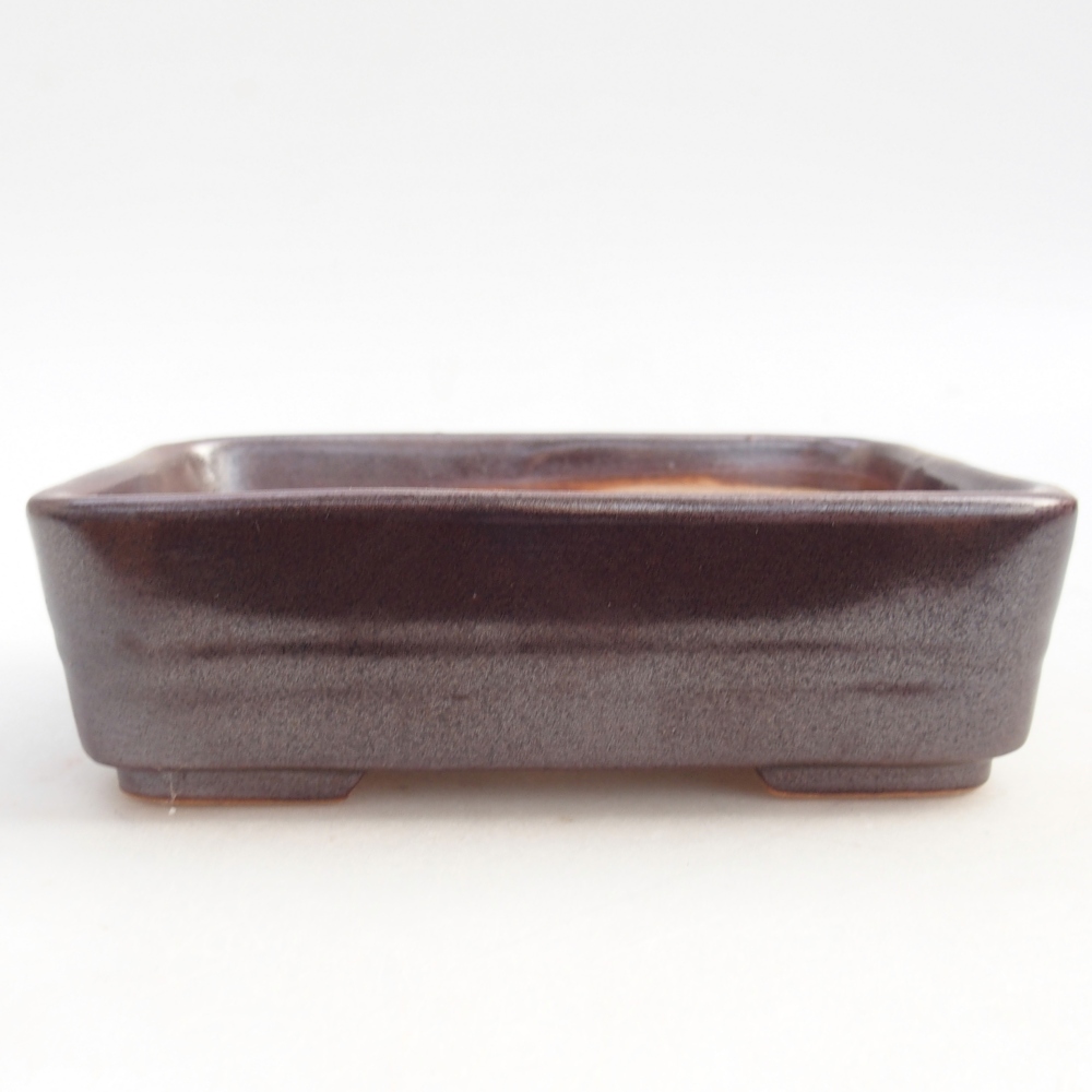 Keramická bonsai miska 14,5 x 10,5 x 4,5 cm, barva kovová