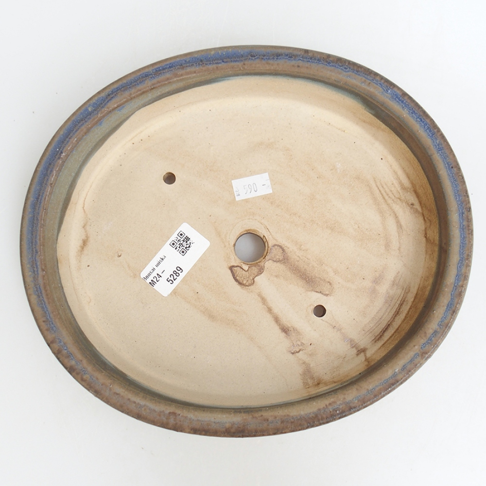 Keramická bonsai miska 23,5 x 21 x 5 cm, barva modrá