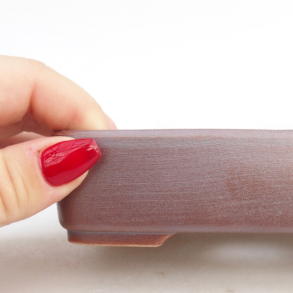 Keramická bonsai miska 12,5 x 9,5 x 3,5 cm, barva kovová