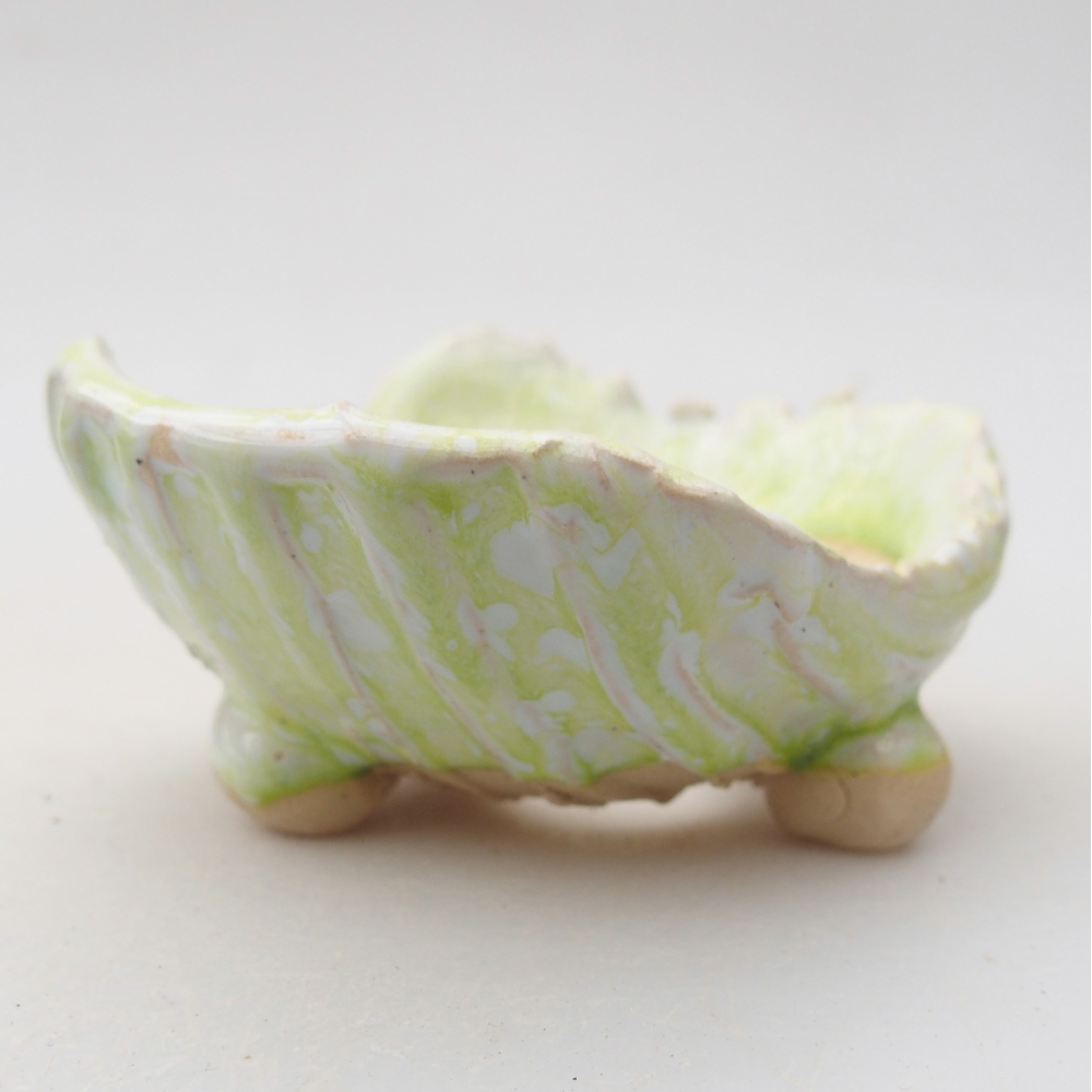 Keramická Skořápka  8,5 x 7 x 4 cm , barva zelená