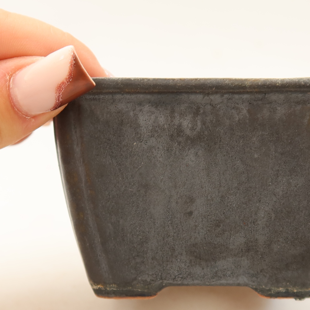 Keramická bonsai miska 8,5 x 8,5 x 5,5 cm, barva hnědá