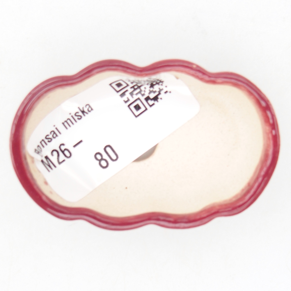 Mini bonsai miska 5,5 x 3,5 x 1,5 cm, barva vínová