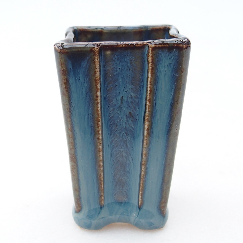 Mini bonsai miska 3,5 x 3,5 x 5,5 cm, barva modrá