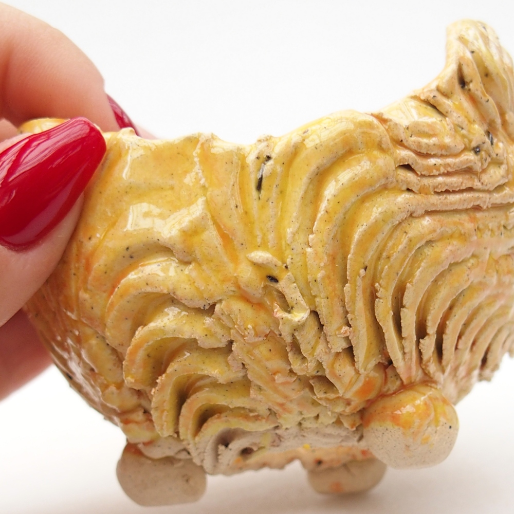 Keramická Skořápka  8 x 8 x 6 cm , barva žlutá