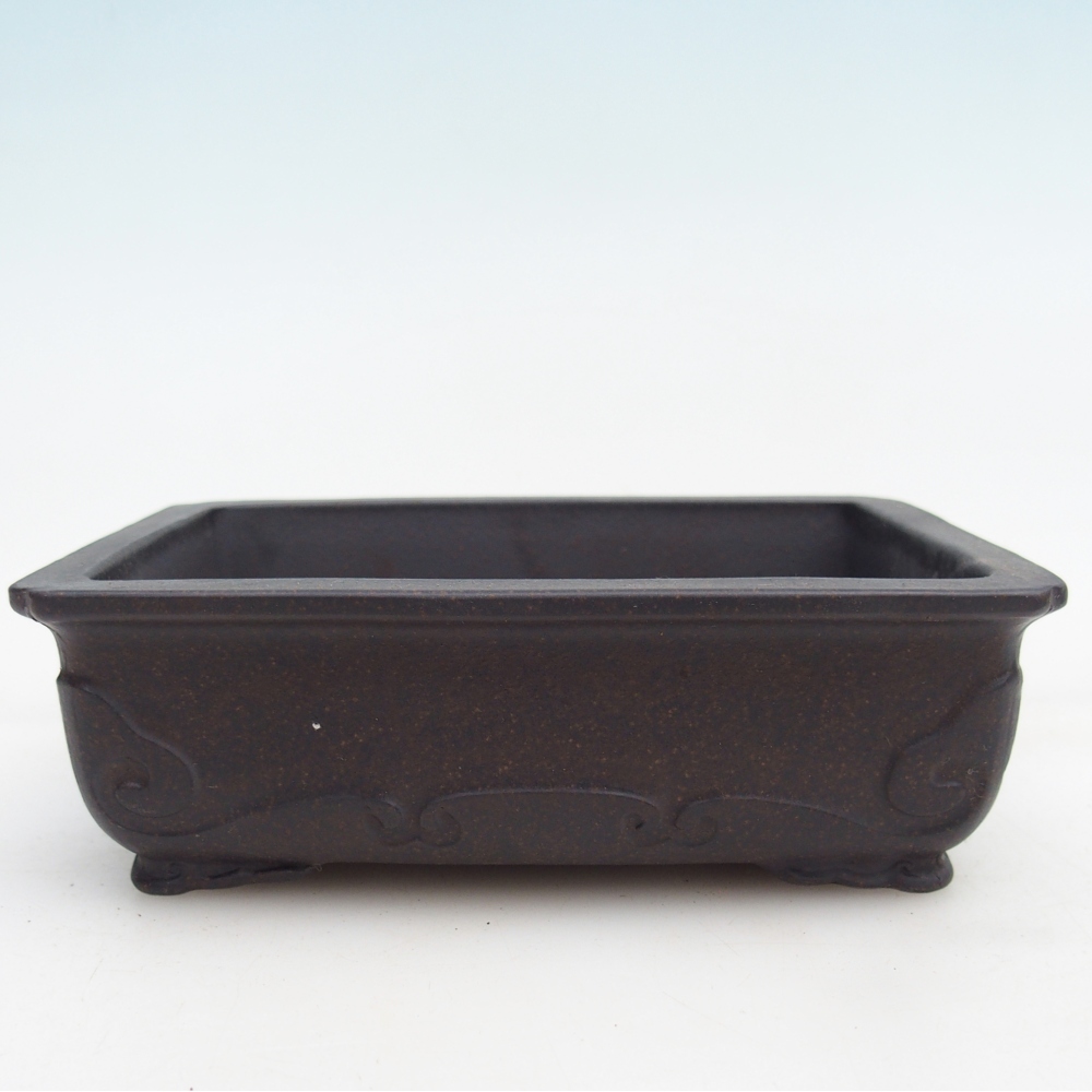 Keramická bonsai miska 14,5 x 10 x 4,5 cm, barva hnědookrová