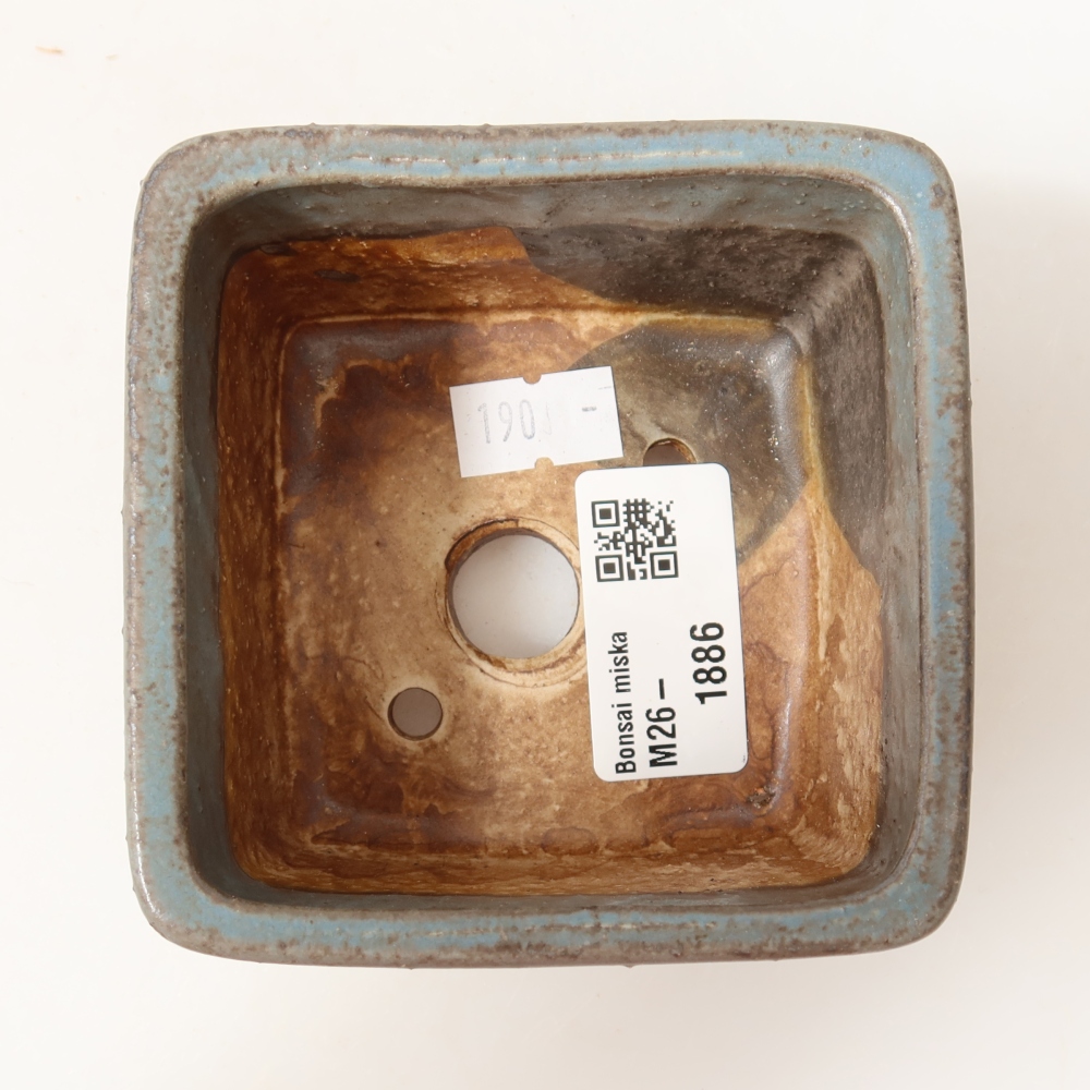 Keramická bonsai miska 8,5 x 8,5 x 5,5 cm, barva modrá