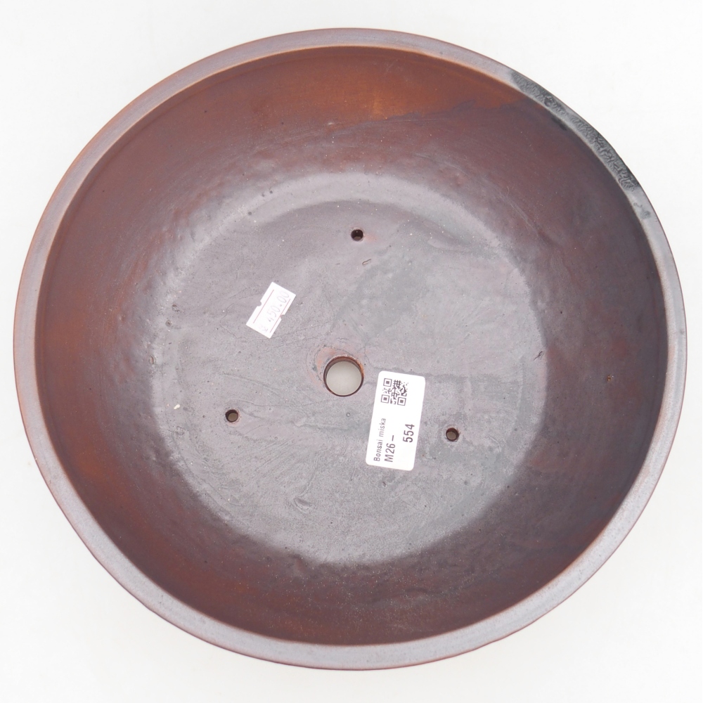 Keramická bonsai miska 24,5 x 24,5 x 7,5 cm, barva kovová