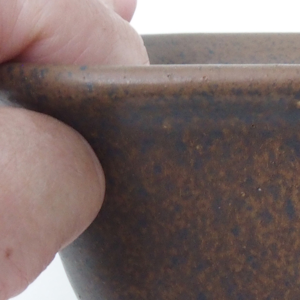 Bonsai miska H37 - 14,5 x 13 x 6,5 cm. - hnědá