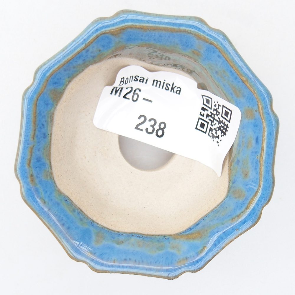 Mini bonsai miska 6 x 6 x 2,5 cm, barva modrá