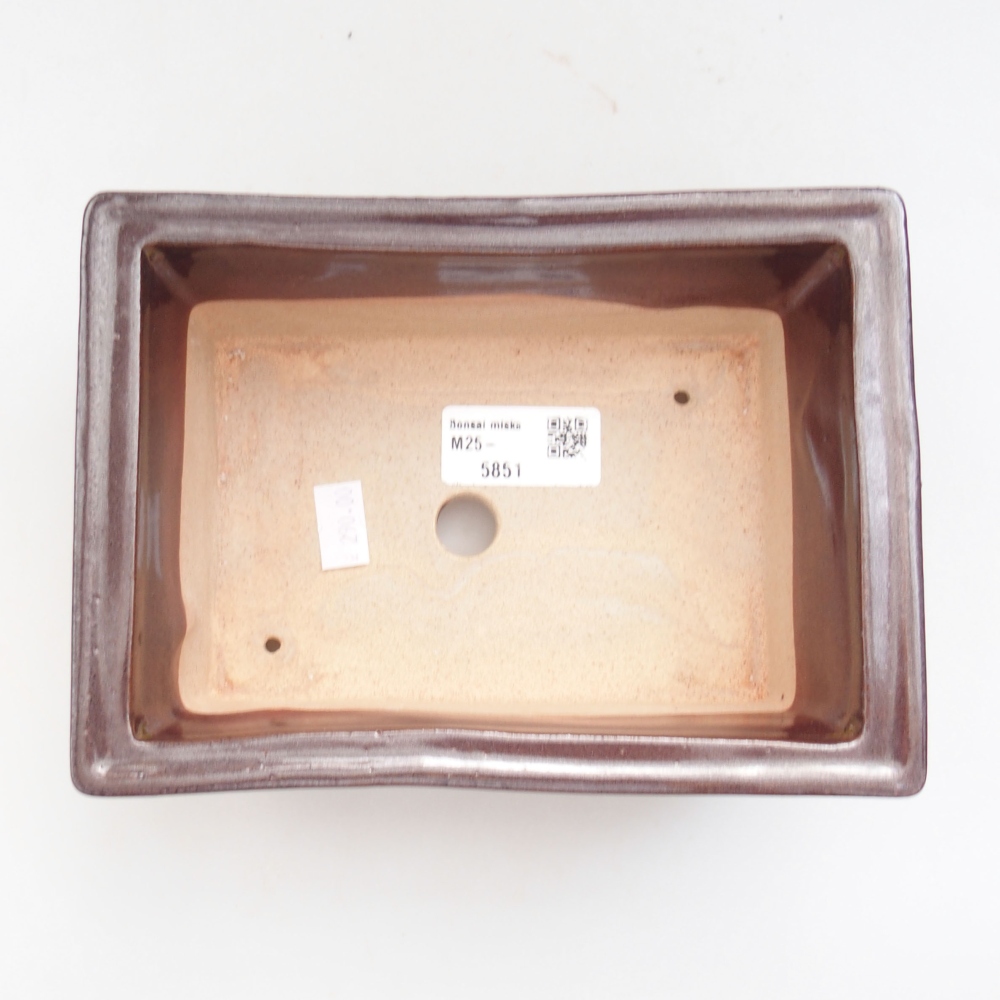 Keramická bonsai miska 18,5 x 13 x 6,5 cm, barva hnědá