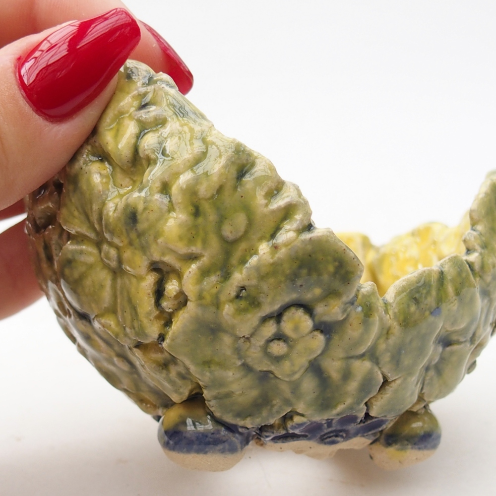 Keramická Skořápka  8,5 x 7,5 x 6 cm , barva žlutá