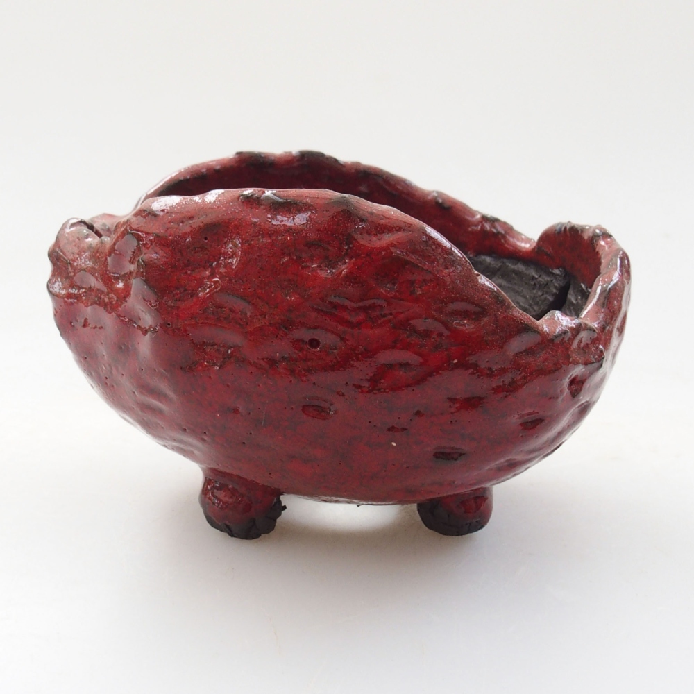 Keramická Skořápka  8,5 x 8 x 6 cm , barva červená