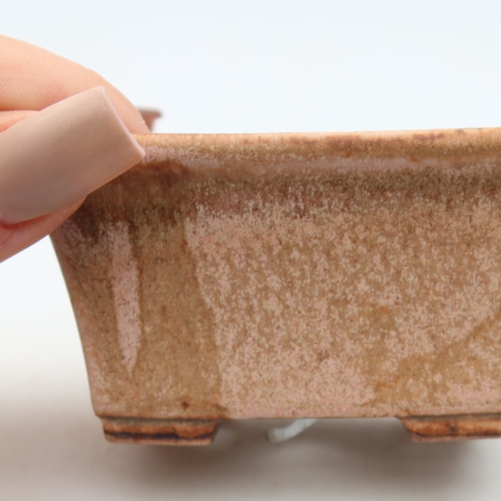 Keramická bonsai miska 8,5 x 6 x 4 cm, barva růžová