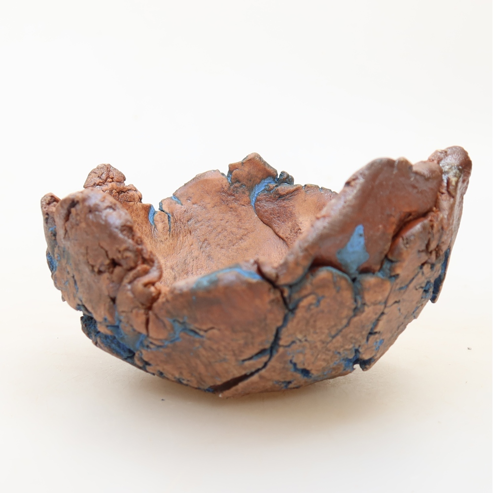 Keramická Skořápka 9 x 9 x 5,5 cm , barva modrá