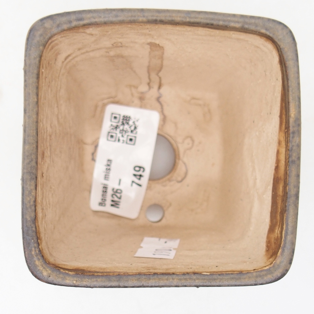 Keramická bonsai miska 7,5 x 7,5 x 7,5 cm, barva hnědá