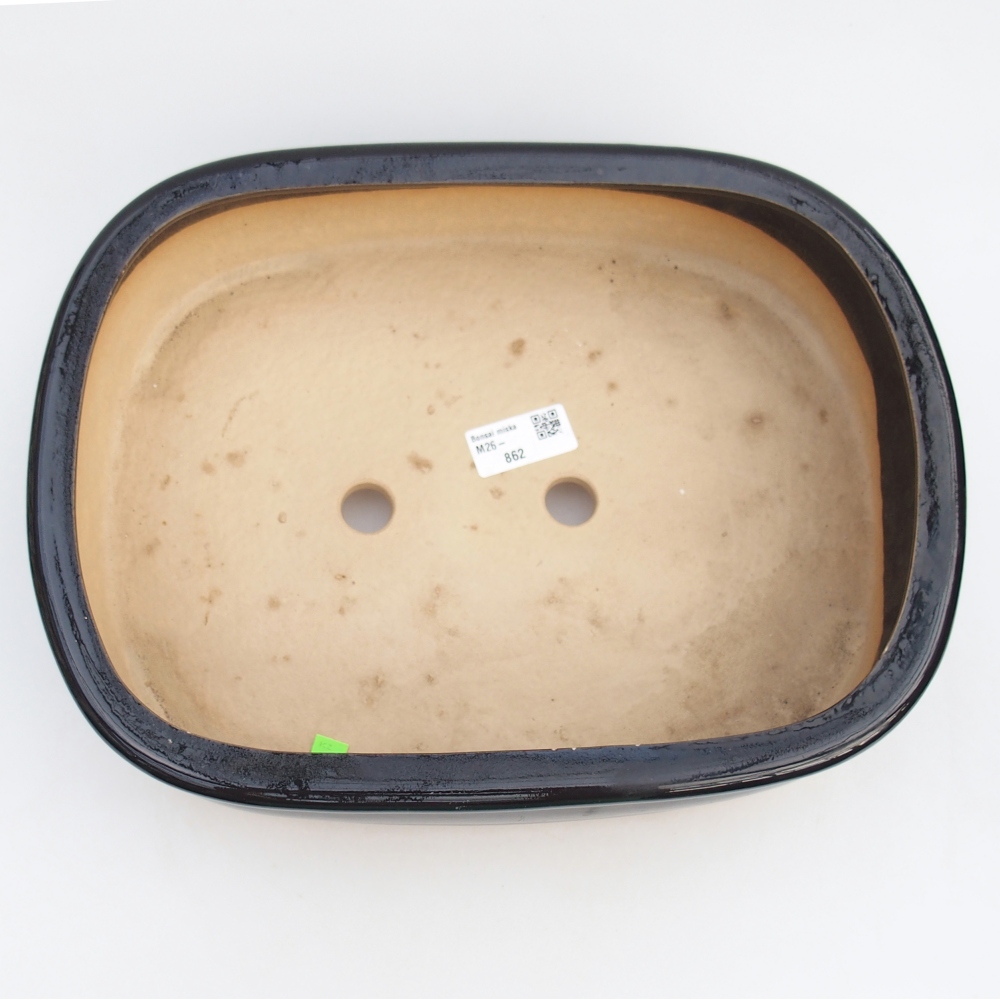 Keramická bonsai miska 31,5 x 24 x 8 cm, barva černá