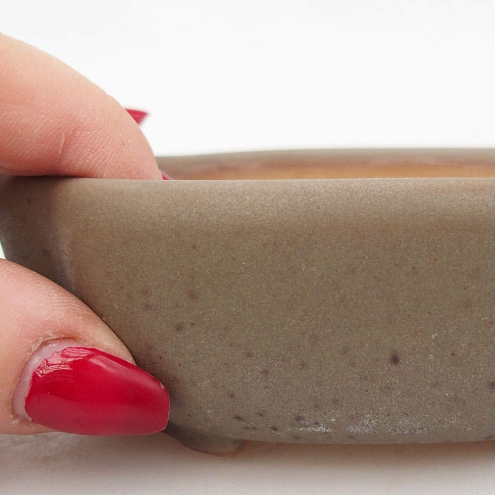 Keramická bonsai miska 10,5 x 8,5 x 3,5 cm, barva hnědá