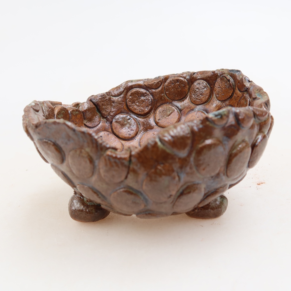 Keramická Skořápka  8,5 x 8,5 x 5 cm , barva hnědozelená