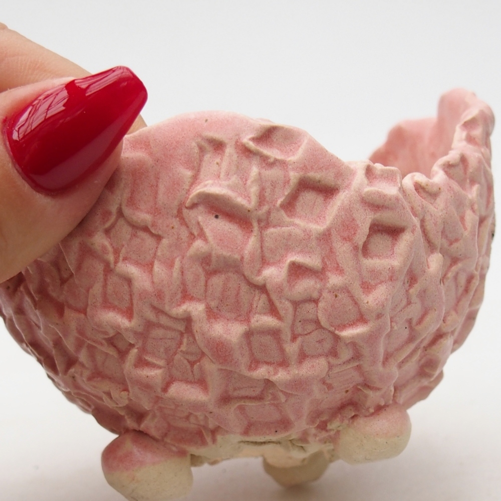 Keramická Skořápka  8,5 x 8 x 7,5 cm , barva růžová