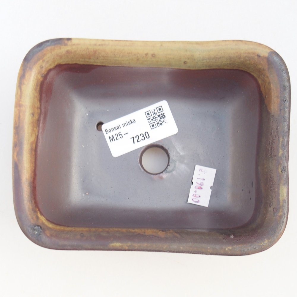 Keramická bonsai miska 13 x 10 x 5,5 cm, barva hnědá