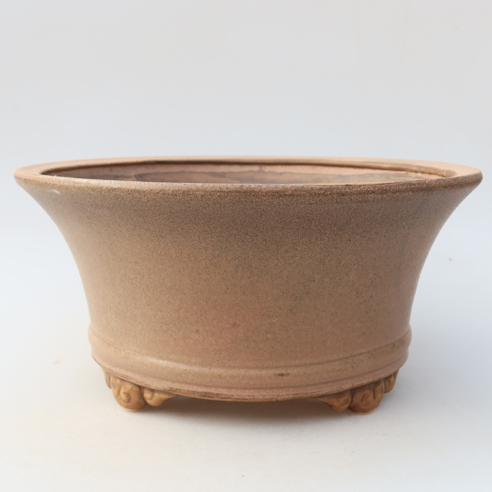 Keramická bonsai miska 24,5 x 24,5 x 11,5 cm, barva růžová