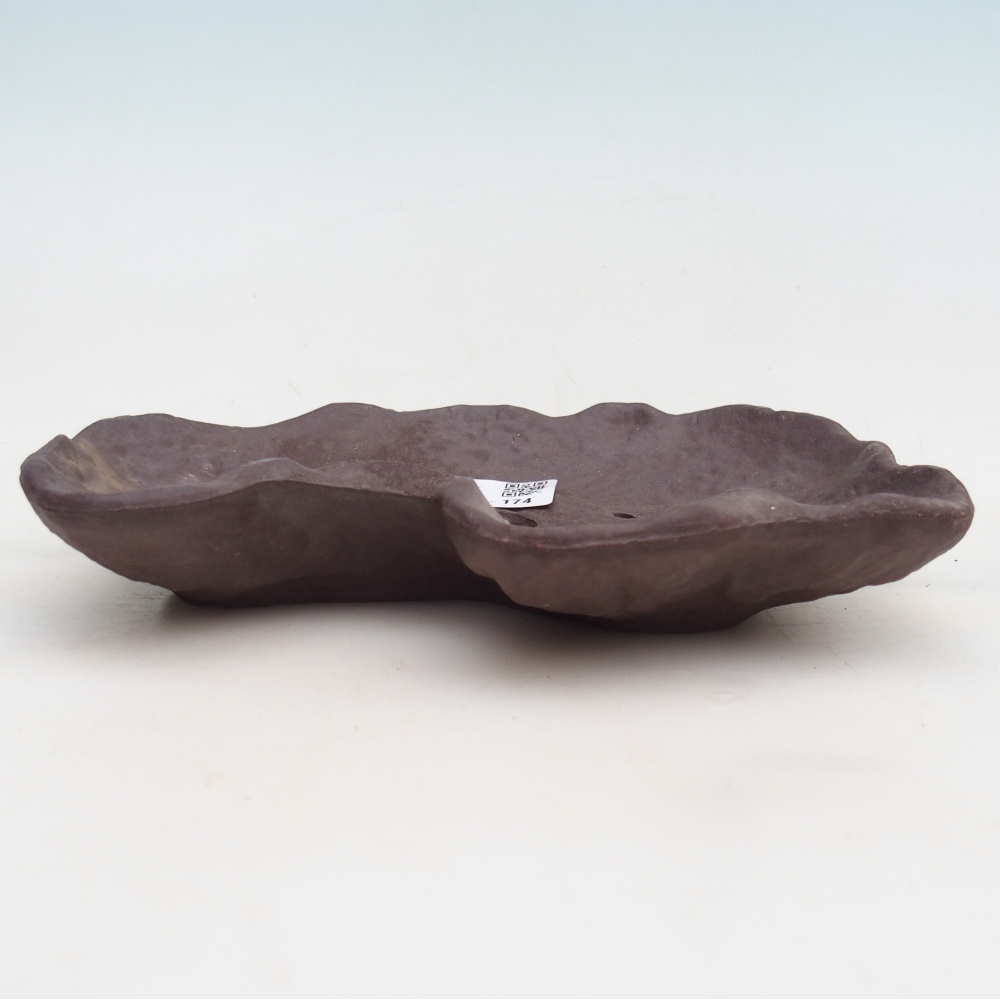 Keramická Skořápka  19 x 13,5 x 3,5 cm , barva hnědá
