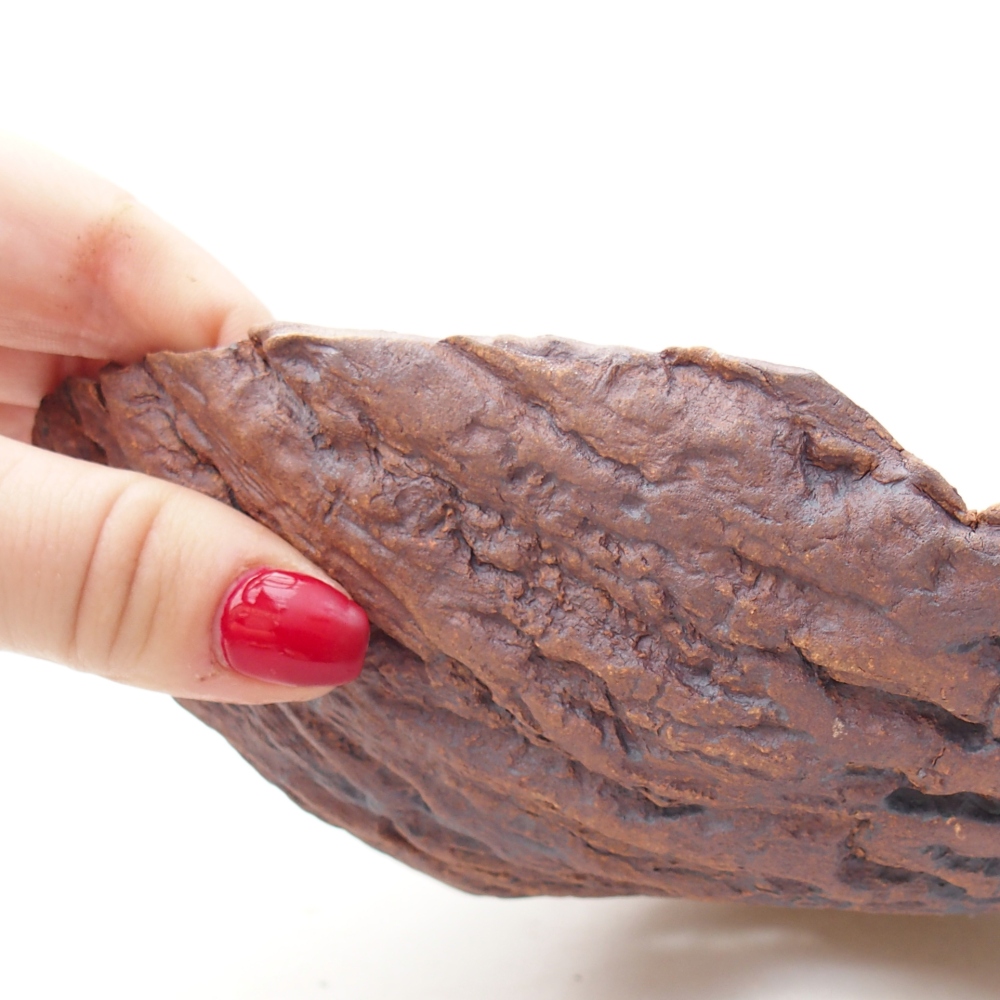 Keramická Skořápka  20 x 16 x 6 cm , barva hnědá