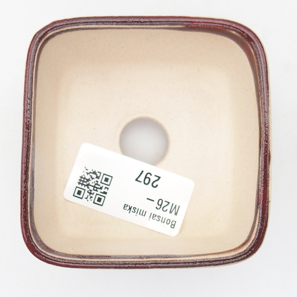 Mini bonsai miska 7 x 7 x 4 cm, barva červená