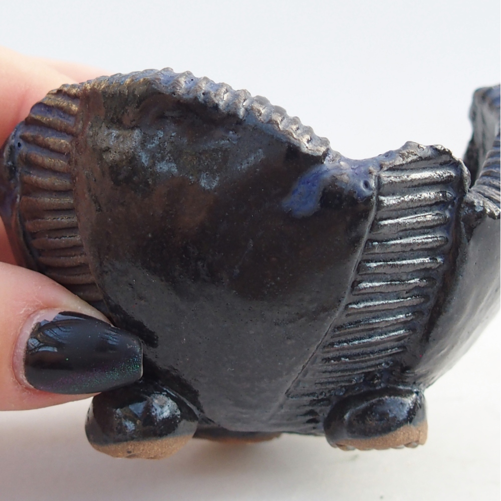 Keramická Skořápka 8,5 x 8,5 x 6 cm , barva modrá