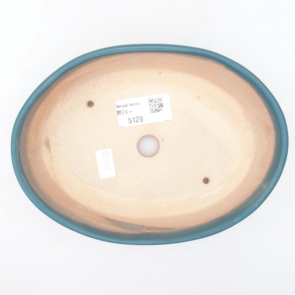 Keramická bonsai miska 18,5 x 13,5 x 4,5 cm, barva modrá