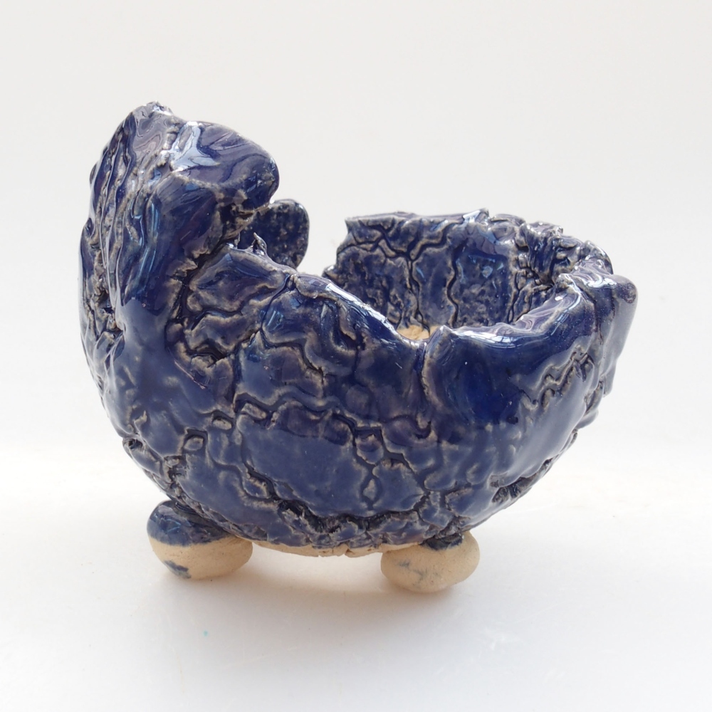 Keramická Skořápka  7 x 7 x 7 cm , barva modrá