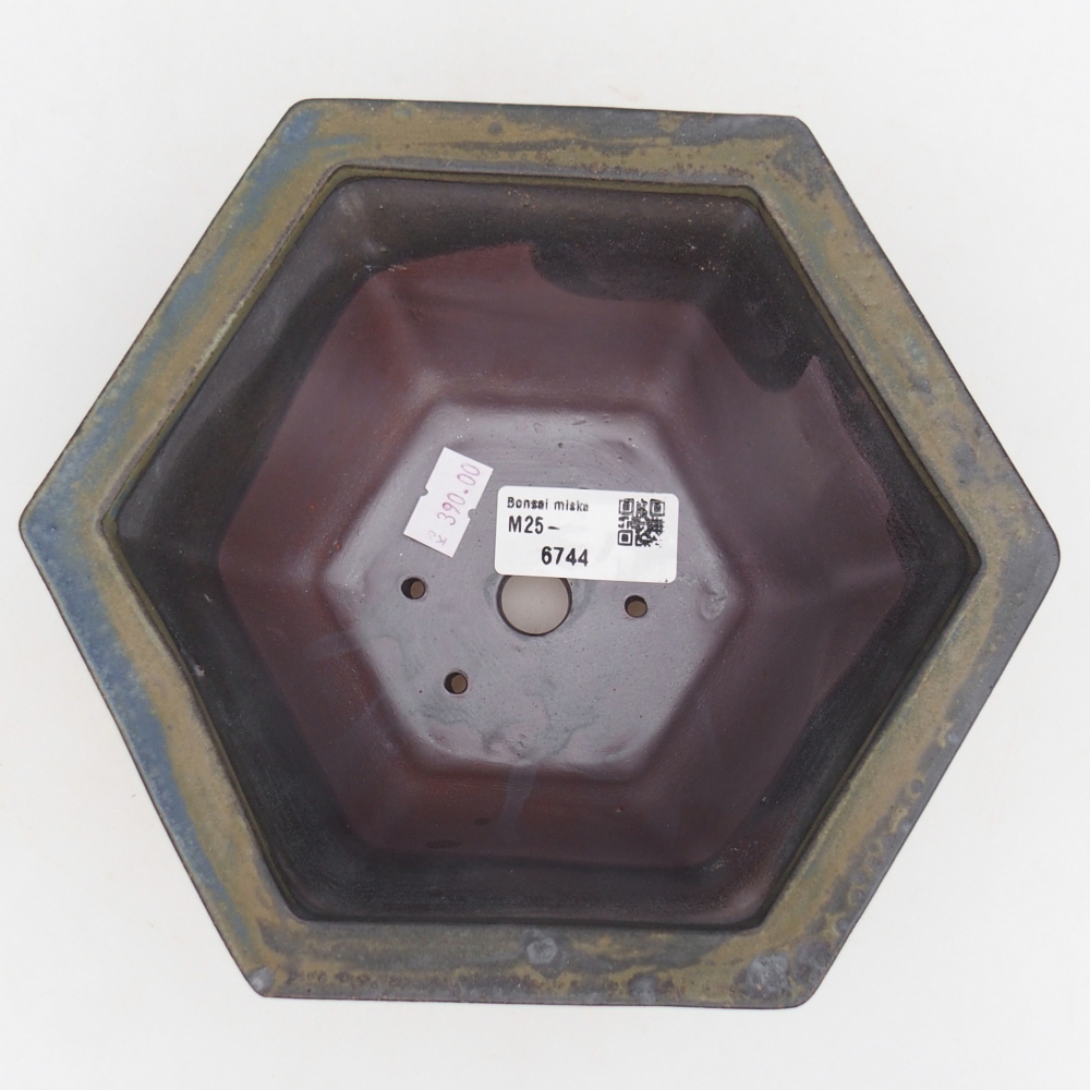 Keramická bonsai miska 18,5 x 16,5 x 9 cm, barva hnědá