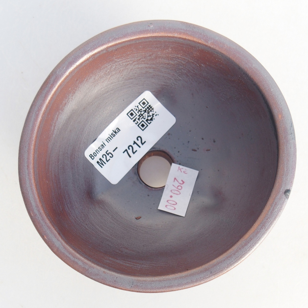 Keramická bonsai miska 10 x 10 x 5 cm, barva kovová