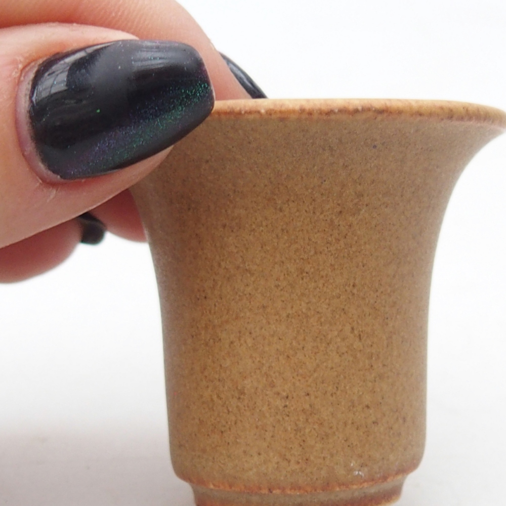 Mini bonsai miska 4,5 x 4,5 x 4 cm, barva hnědá