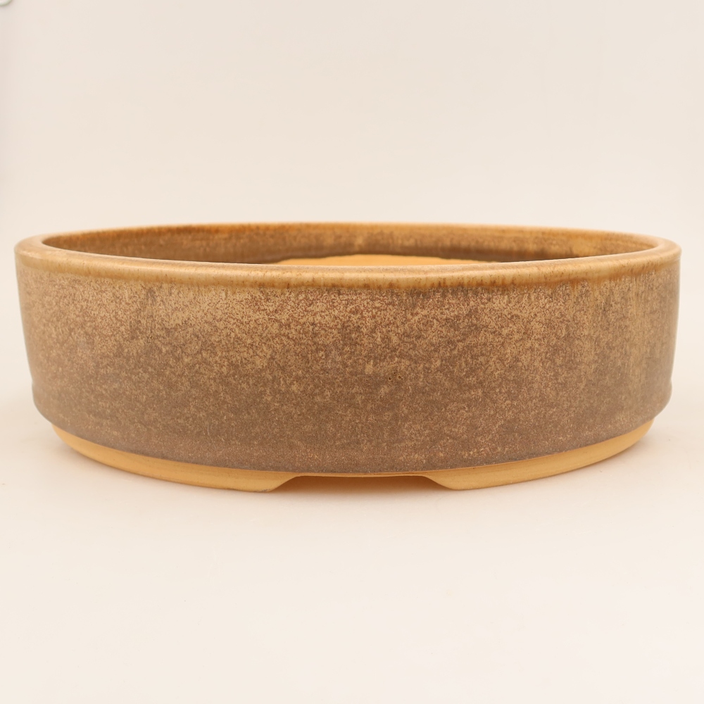 Keramická bonsai miska 31 x 31 x 8 cm, barva hnědá