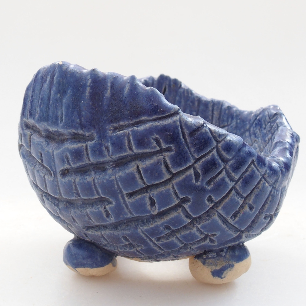 Keramická Skořápka  7 x 7 x 6 cm , barva modrá