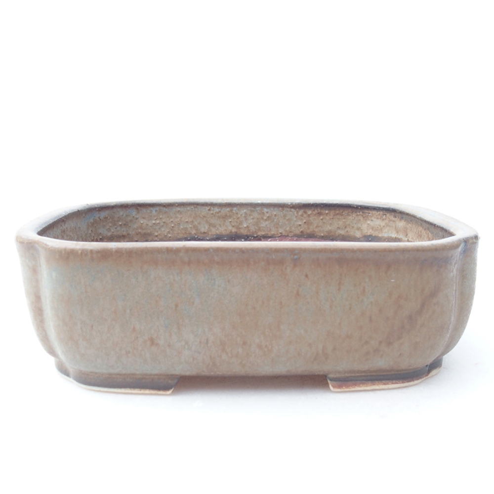 Keramická bonsai miska 13,5 x 12 x 4 cm, barva modrá