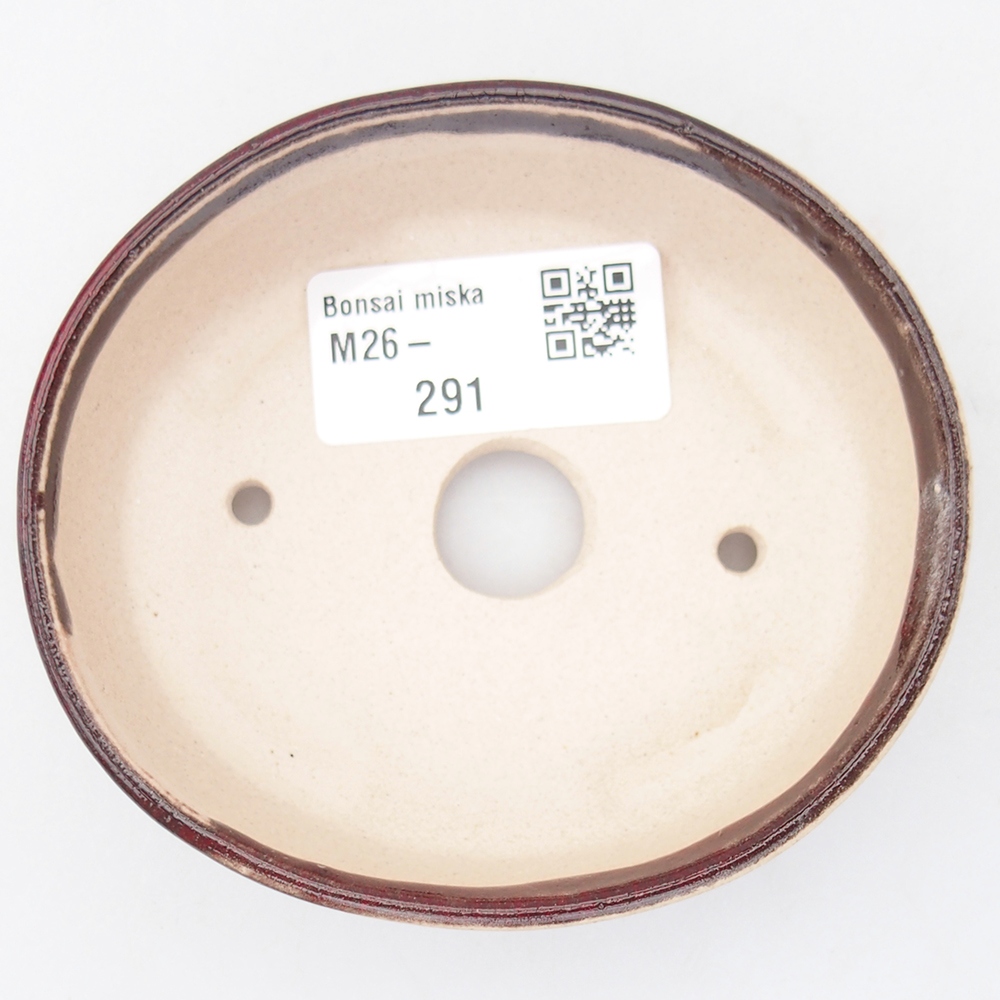 Mini bonsai miska 9,5 x 8,5 x 3 cm, barva červená