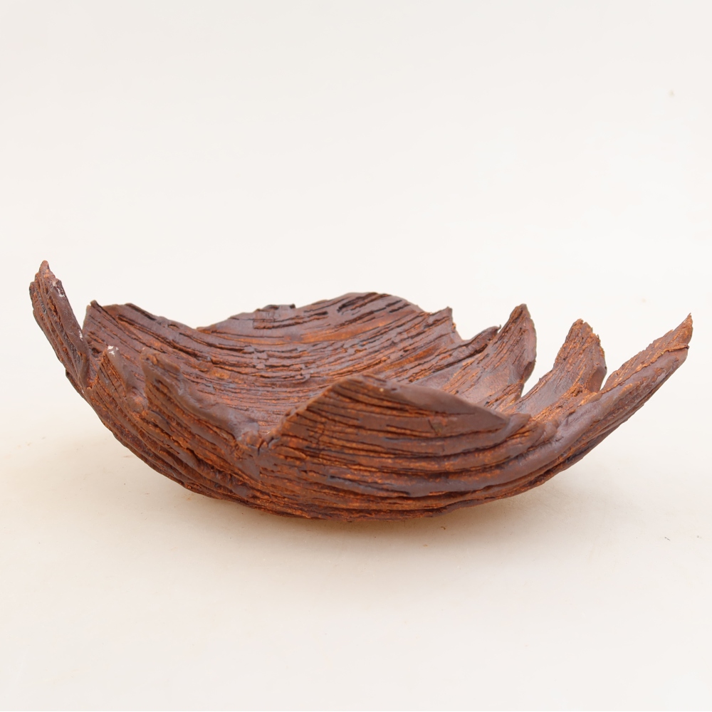 Keramická Skořápka  19 x 14 x 7 cm , barva hnědá